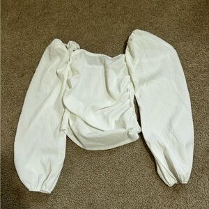 SHEIN White Puff Sleeve Top